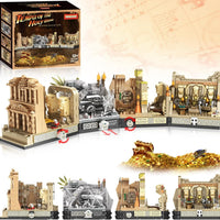 Temple Building Set for Adults, Temple of Golden Idol 5-in-1 Construction Building Toys, Classic Movie Scene Building Blocks for Adults & Teens, Collectible Present for Movie Fans (2388PCS)