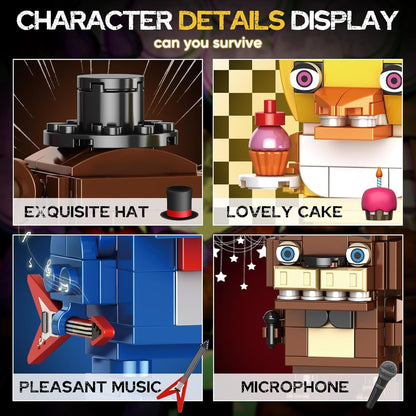 Five Nights Security Breach Building Blocks Toys, Classic Horror Game Five Nights 5 Pcs Action Figures, Great Birthday Presents for Teens, Collectible Present for Game Fans(988PCS)